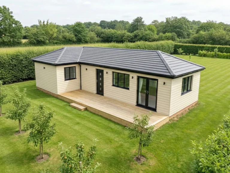 An aerial drone shot of the Hampton Annexe.